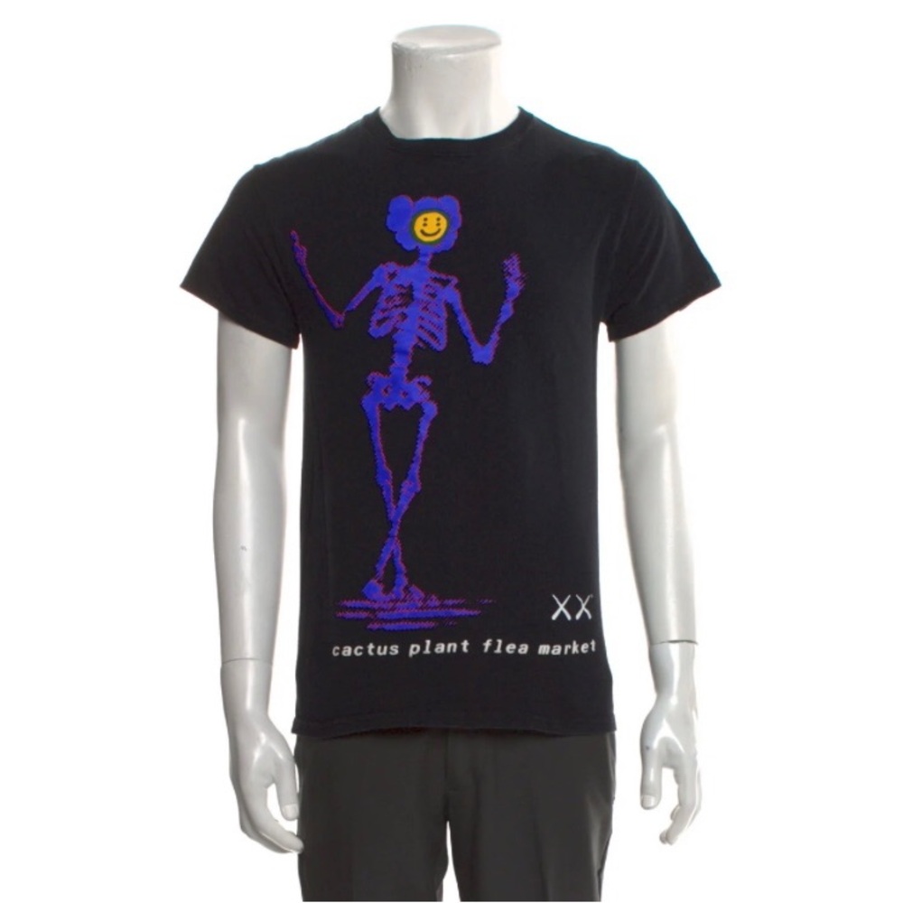 KAWS x Cactus Plant Flea Market Black T-Shirt